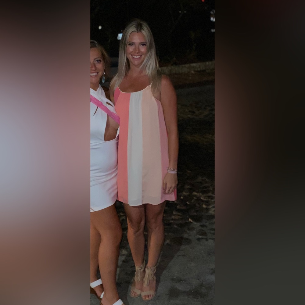 Francesca’s pink dress